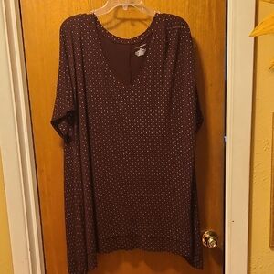 Burgandy Oversized Boxy Tunic